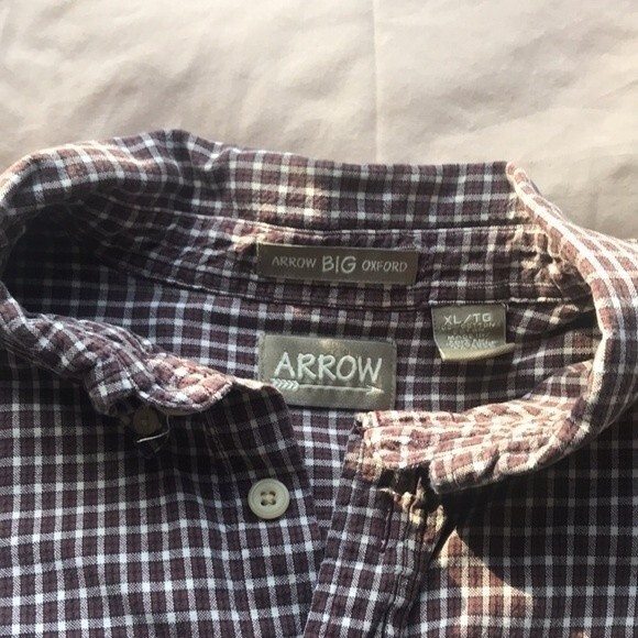 Arrow BIG Men's Oxford Button Down Shirt Casual Xl/tall - Picture 4 of 4